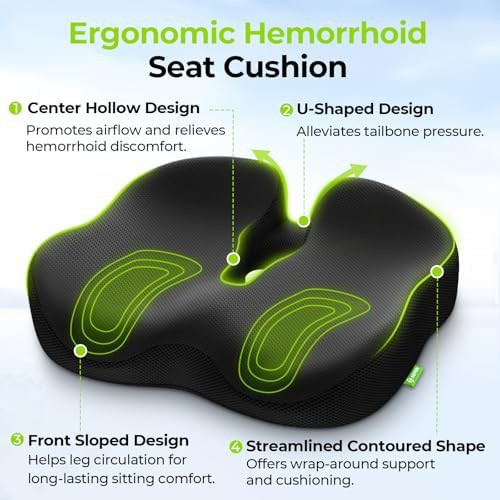 Thick memory foam hemorrhoid relief cushion — photo 3