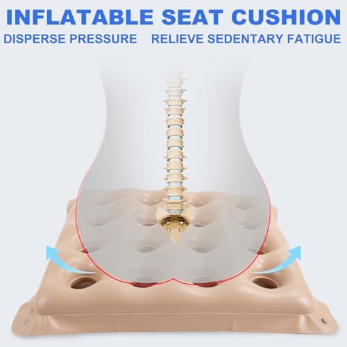 Beige waffle inflatable air cushions two pack — photo 4
