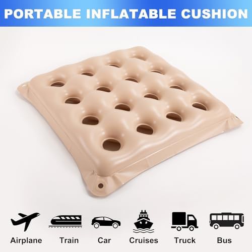 Beige waffle inflatable air cushions two pack — photo 5