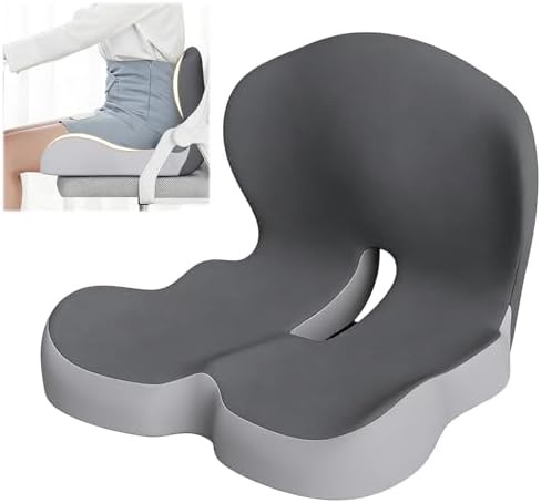 Celinva orthopedic l-shaped seat cushion black grey