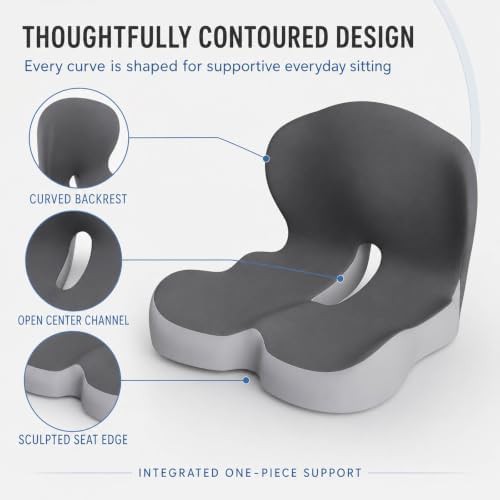 Celinva orthopedic l-shaped seat cushion black grey — photo 5