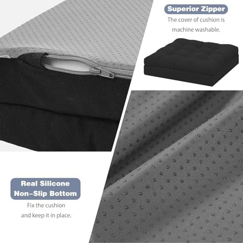 Thick black memory foam recliner cushion — photo 5