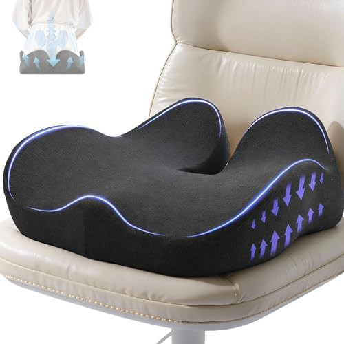 Gray extra thick memory foam cushion