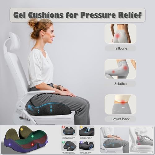 Gray extra thick memory foam cushion — photo 3