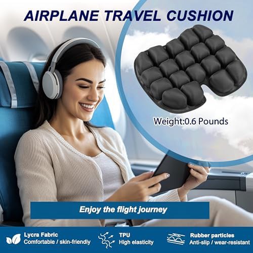 Inflatable travel cushion for airplane seats — photo 5