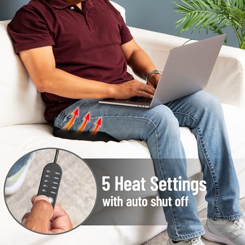 Heated memory foam cushion with timer — photo 4