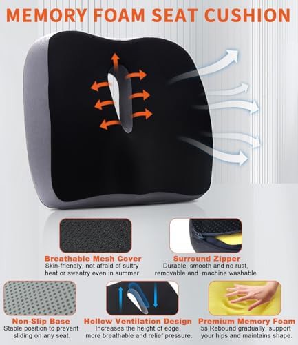 Extra large black memory foam cushion — photo 4