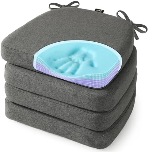 Taupe gel memory foam dining pad set