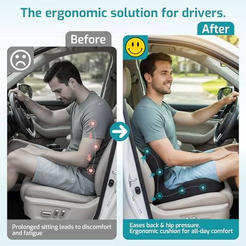 Trucker memory foam cushion with lumbar support — photo 4