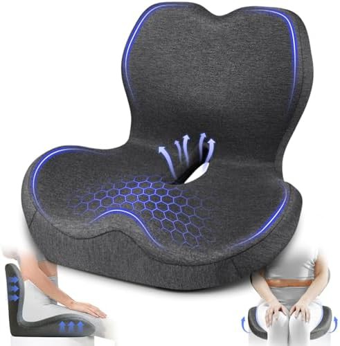 Extra large memory foam sciatica cushion