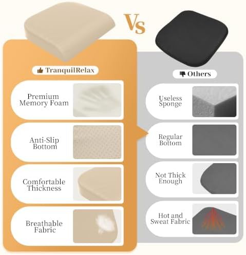 Tranquilrelax 3 inch memory foam booster khaki — photo 4