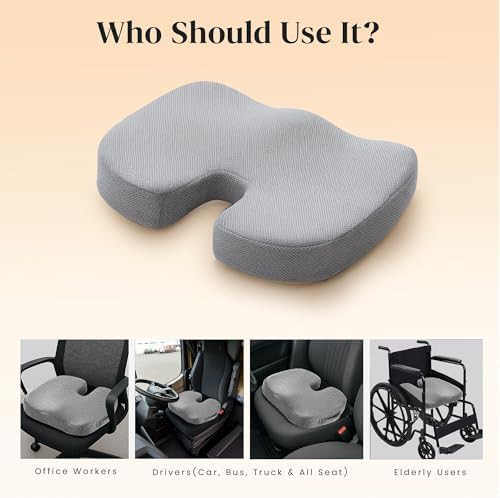 Black gel and memory foam butt pillow — photo 3
