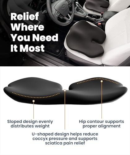 Memory foam car seat booster cushion — photo 3