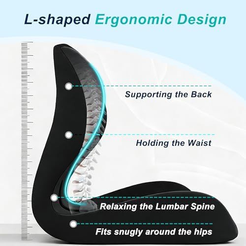 Ergonomic office chair cushion with lumbar support — photo 3