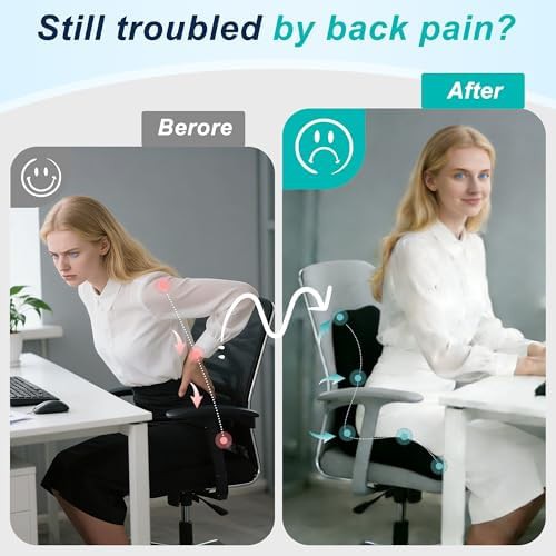 Ergonomic office chair cushion with lumbar support — photo 5