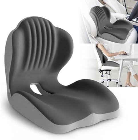 Grey L-shaped waist and seat support
