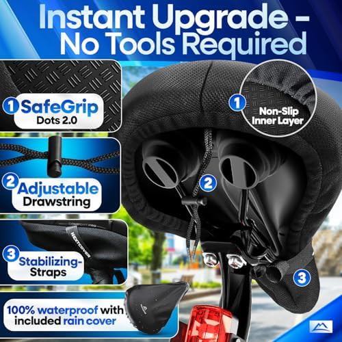 Waterproof memory foam bike seat cover — photo 5