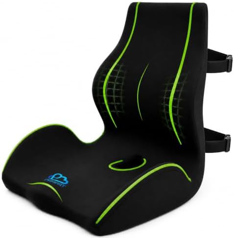 One piece full back and lumbar support