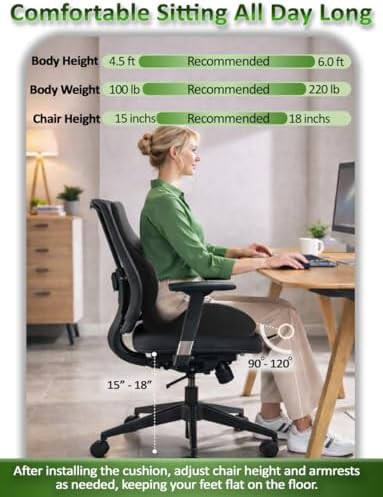 One piece full back and lumbar support — photo 3