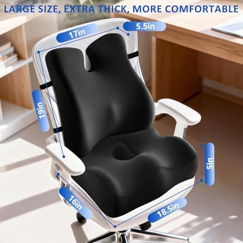 Black seat cushion with integrated back support — photo 3