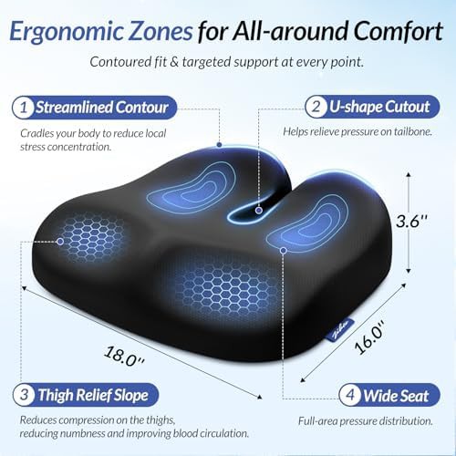 Ergonomic cushion with slope for long sitting — photo 3