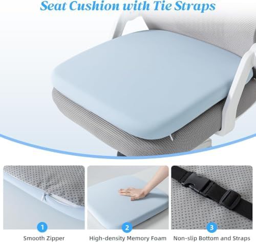Blue extra large memory foam chair pad — photo 3