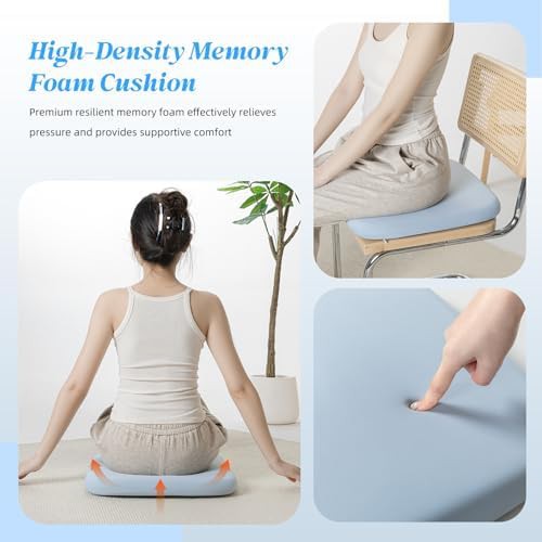 Blue extra large memory foam chair pad — photo 4