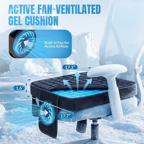 USB powered cooling seat cushion with fan — photo 3