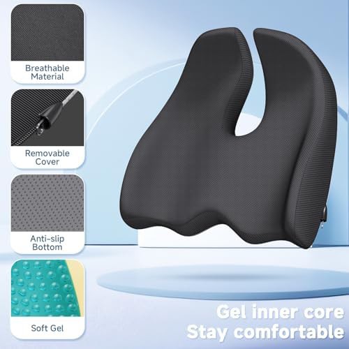 Large cooling gel memory foam cushion — photo 3