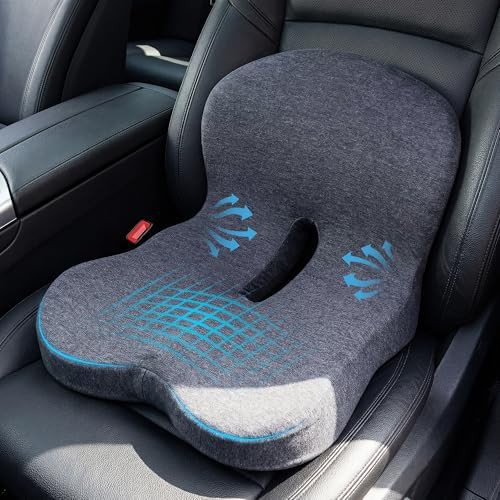 Non slip car cushion for tailbone