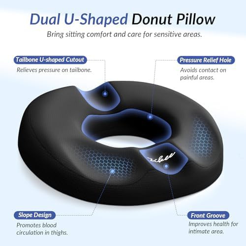 Donut pillow with pressure relief hole — photo 3