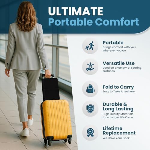 Foldable ergo-gel airplane travel cushion — photo 3