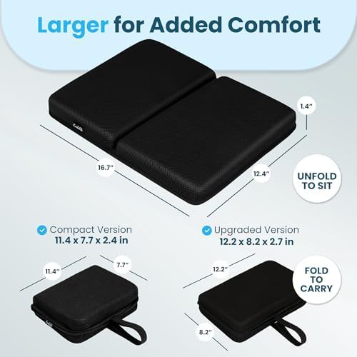 Foldable ergo-gel airplane travel cushion — photo 4
