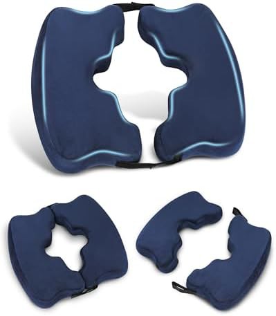 Blue memory foam bedsore relief cushion