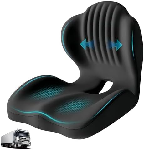 Black L-shaped driving support cushion