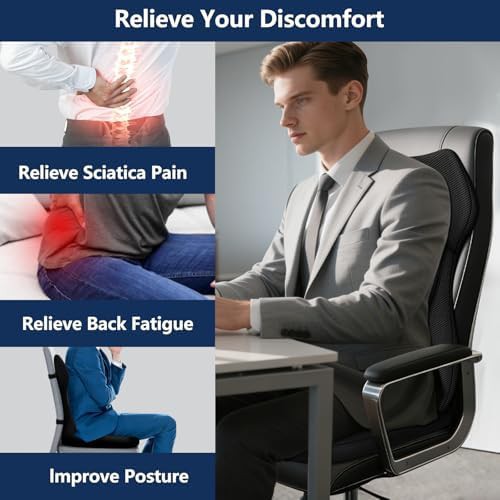 Black high density foam sciatica cushion — photo 3