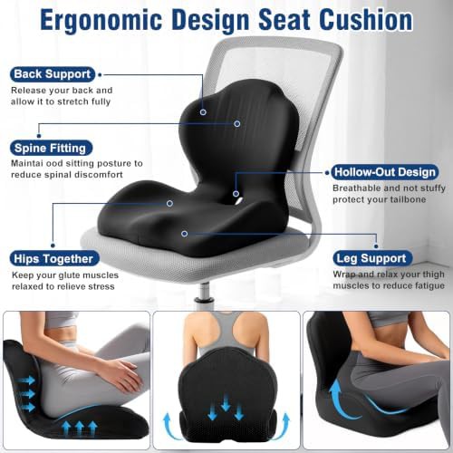 Car seat cushion with lumbar pillow — photo 4
