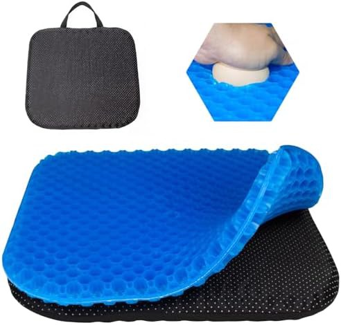 Gel wheelchair cushion with carrying handle