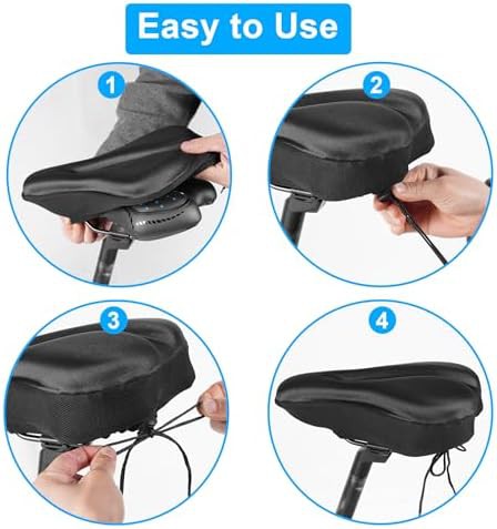 Universal gel padded bicycle seat cover — photo 4