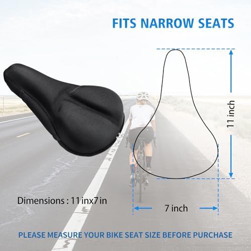 Gel bicycle saddle cover for exercise bikes — photo 4