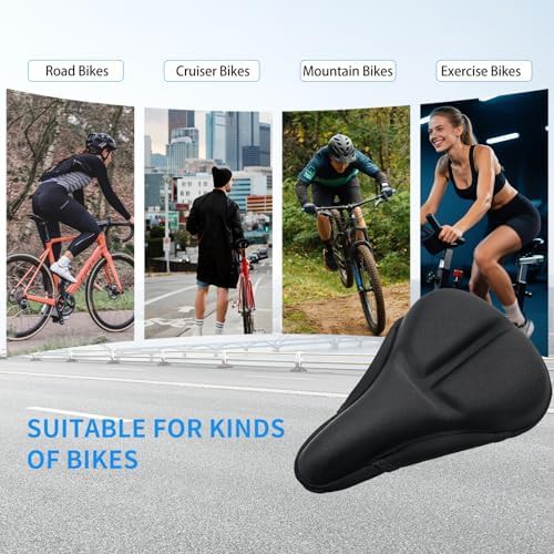 Gel bicycle saddle cover for exercise bikes — photo 5