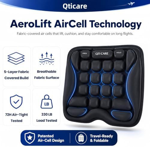 Inflatable air cell airplane seat cushion — photo 4
