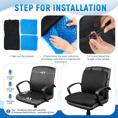 Gel seat and back cushion set — photo 4