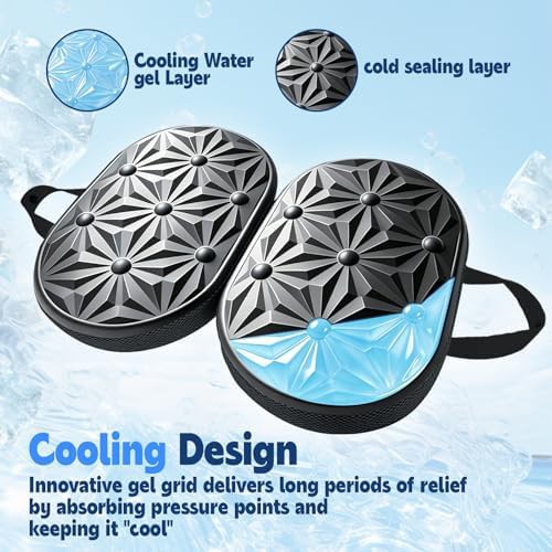 Foldable cooling gel memory foam stadium cushion — photo 3