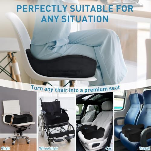 Extra thick black office chair cushion — photo 4