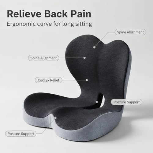 Ergonomic memory foam coccyx chair cushion — photo 4