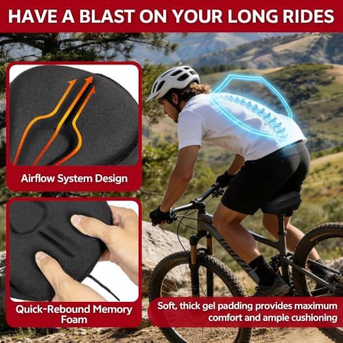 Padded memory foam bike seat cover — photo 3