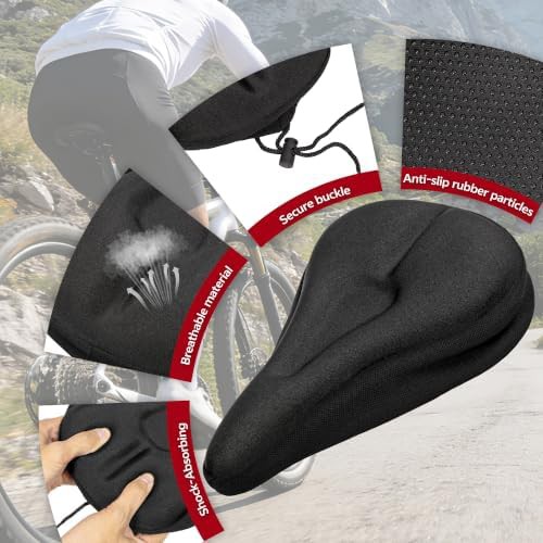 Padded memory foam bike seat cover — photo 4