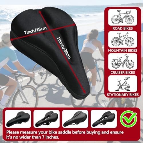 Padded memory foam bike seat cover — photo 5