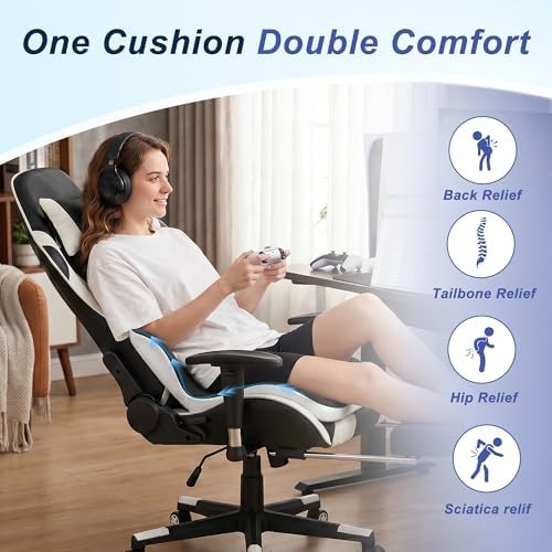 Extra large gray memory foam seat and lumbar set — photo 5